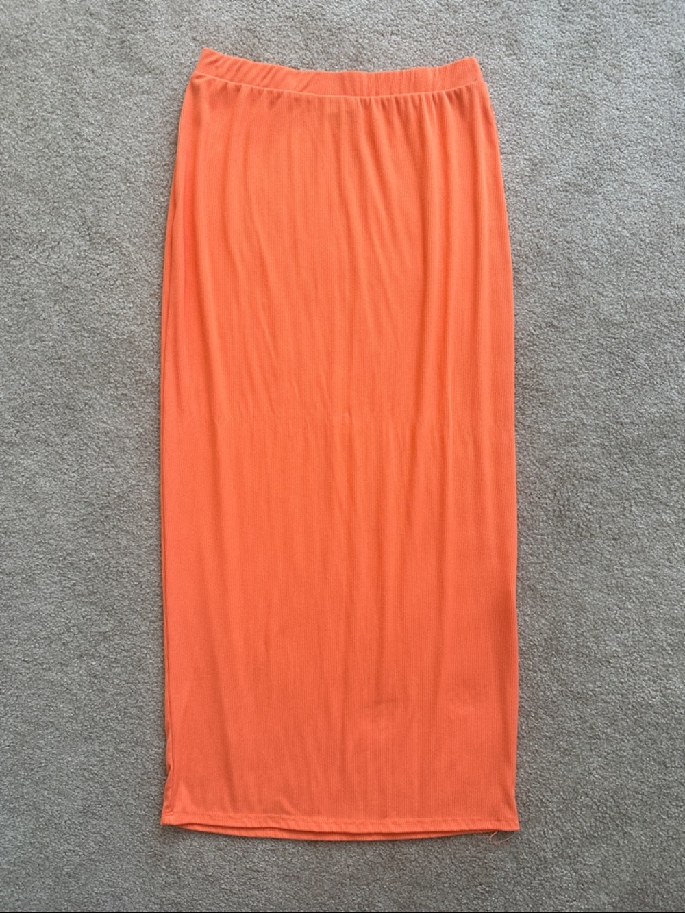 Women's Orange Maxi Pencil Skirt